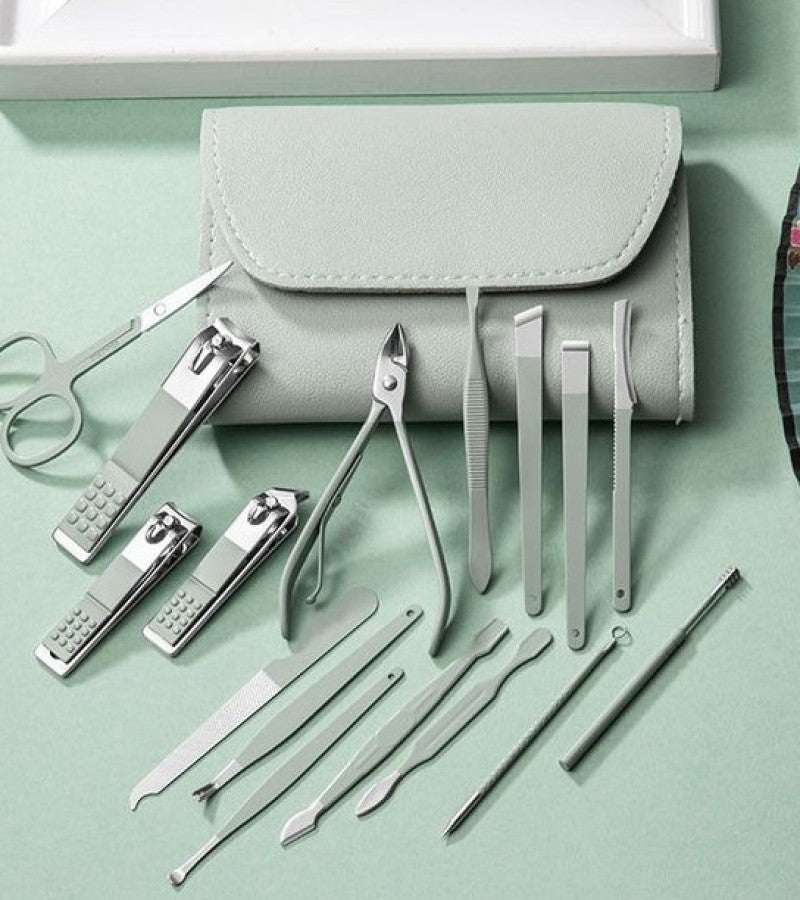 16 PCs Nail Clipper Manicure & Pedicure Kit
