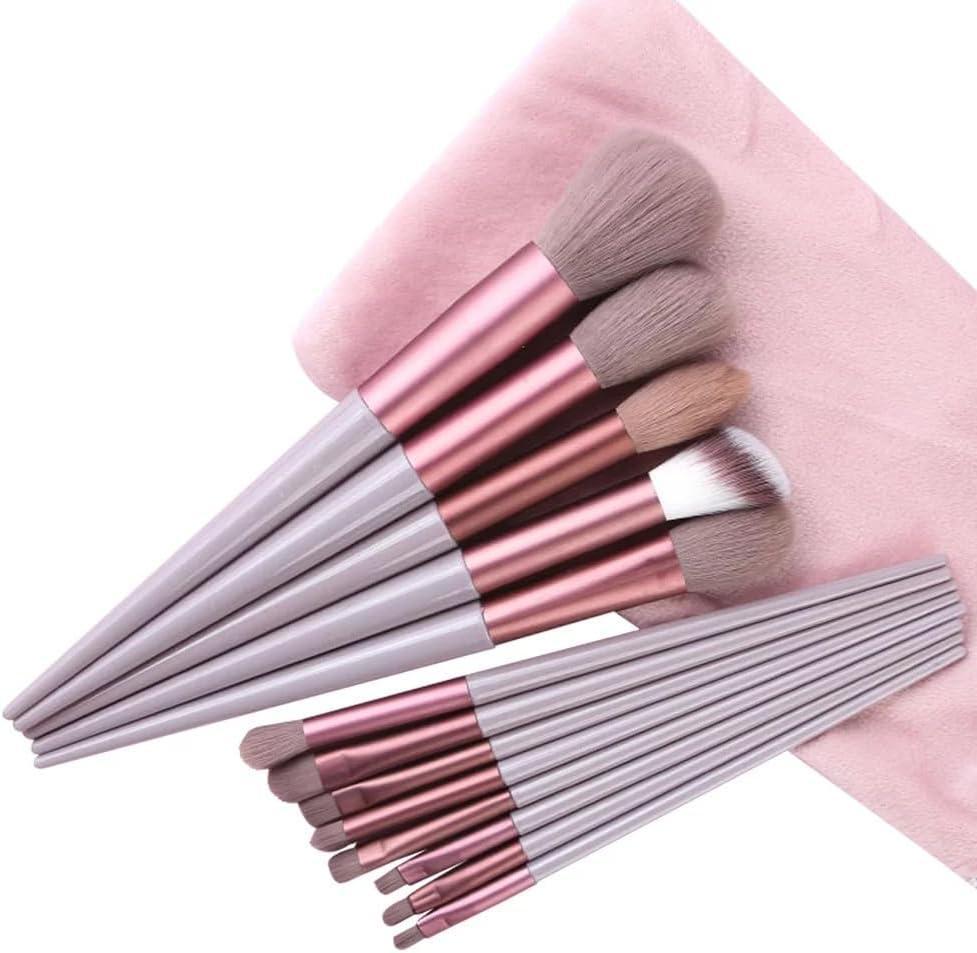 13 pcs synthetic makeup brush set reusable soft blending