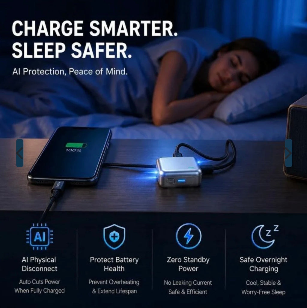 Automatic Charging Disconnector | Model LX-007 | Smart Auto Power Cut-Off Battery Protector | Type-C to Type-C Fast Charging Guardian
