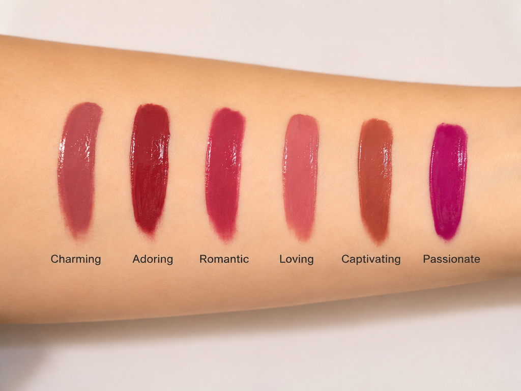 6 Pcs High Pigmented Flavored Lip Gloss Set – Long Lasting Moisturizing Gloss Collection - Multi Color