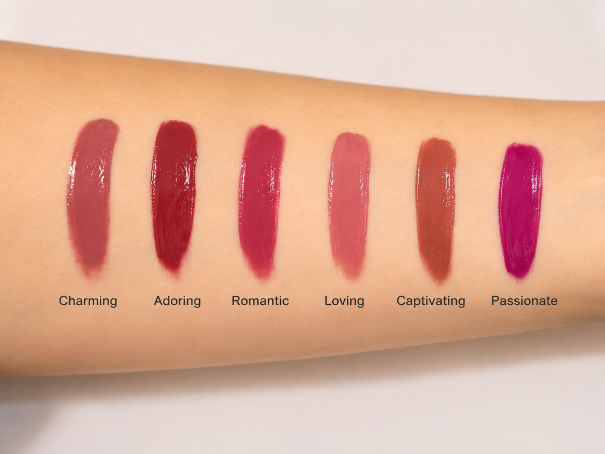 6 Pcs High Pigmented Flavored Lip Gloss Set – Long Lasting Moisturizing Gloss Collection - Multi Color