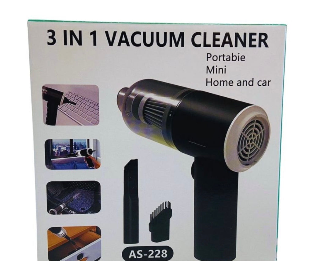 3-in-1 Portable Vacuum Cleaner, Duster & Air Blower | Wireless Handheld Cleaning for Car & Home