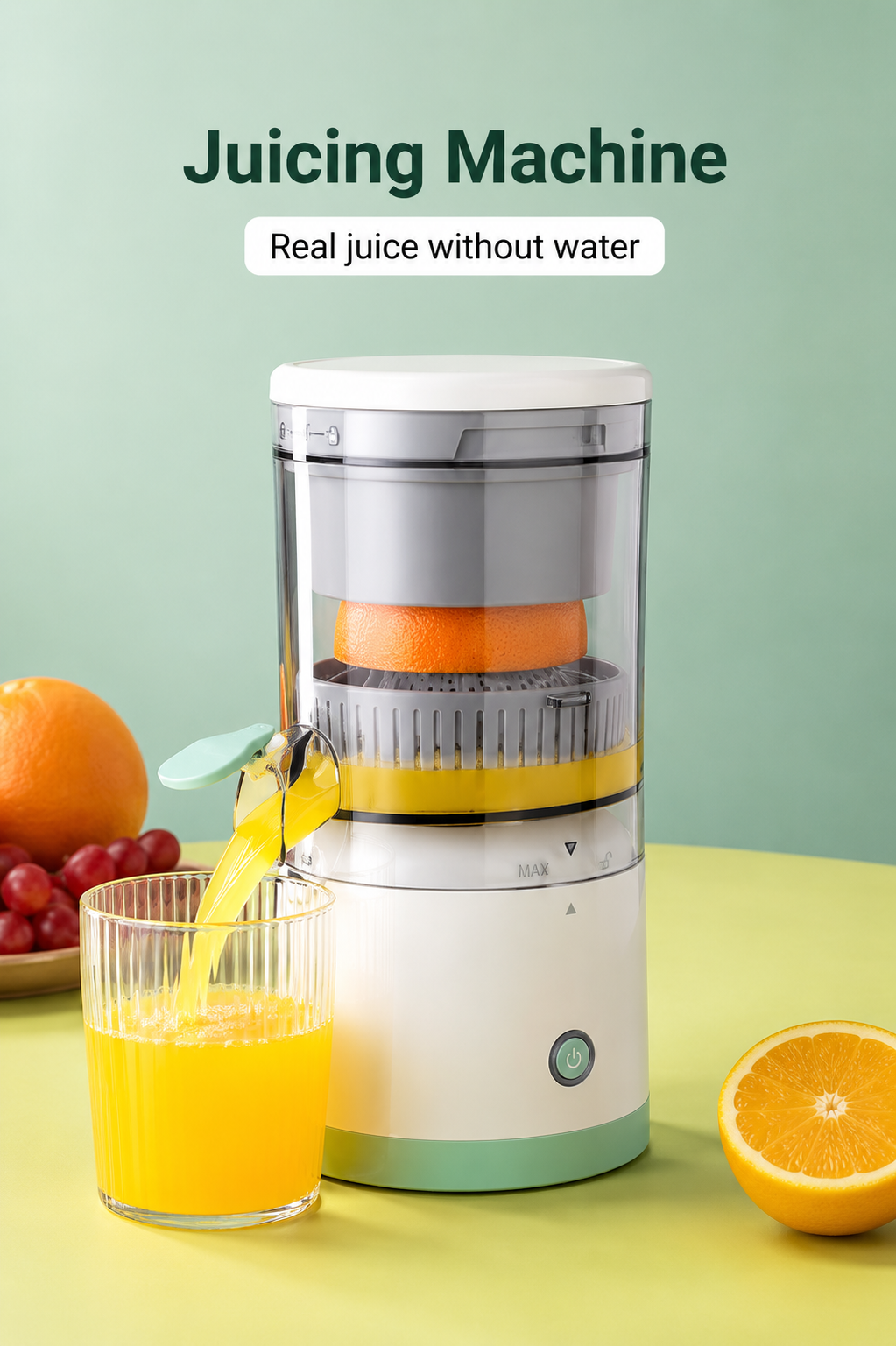 Portable Electric Citrus Juicer | USB Rechargeable Hands-Free Fruit Extractor for Fresh Juice Anywhere