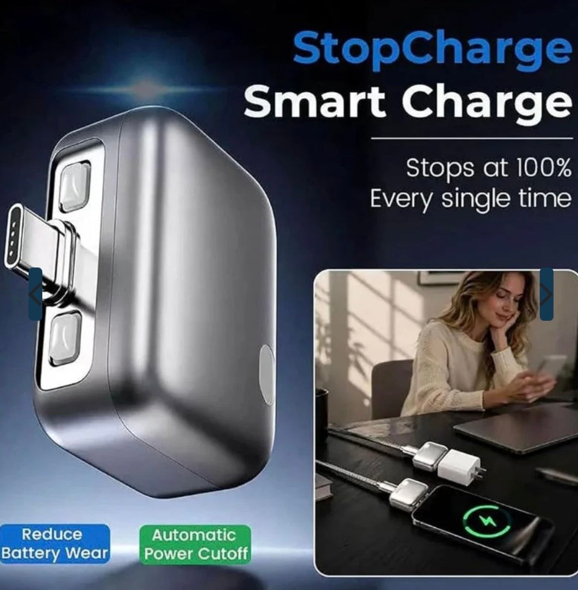 Automatic Charging Disconnector | Model LX-007 | Smart Auto Power Cut-Off Battery Protector | Type-C to Type-C Fast Charging Guardian
