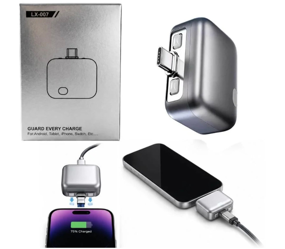 Automatic Charging Disconnector | Model LX-007 | Smart Auto Power Cut-Off Battery Protector | Type-C to Type-C Fast Charging Guardian