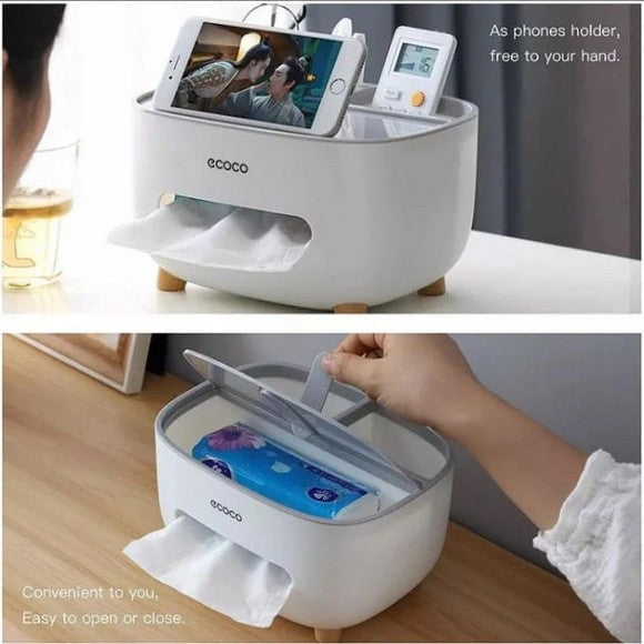 Ecoco Tissue Box Holder Multifunction
