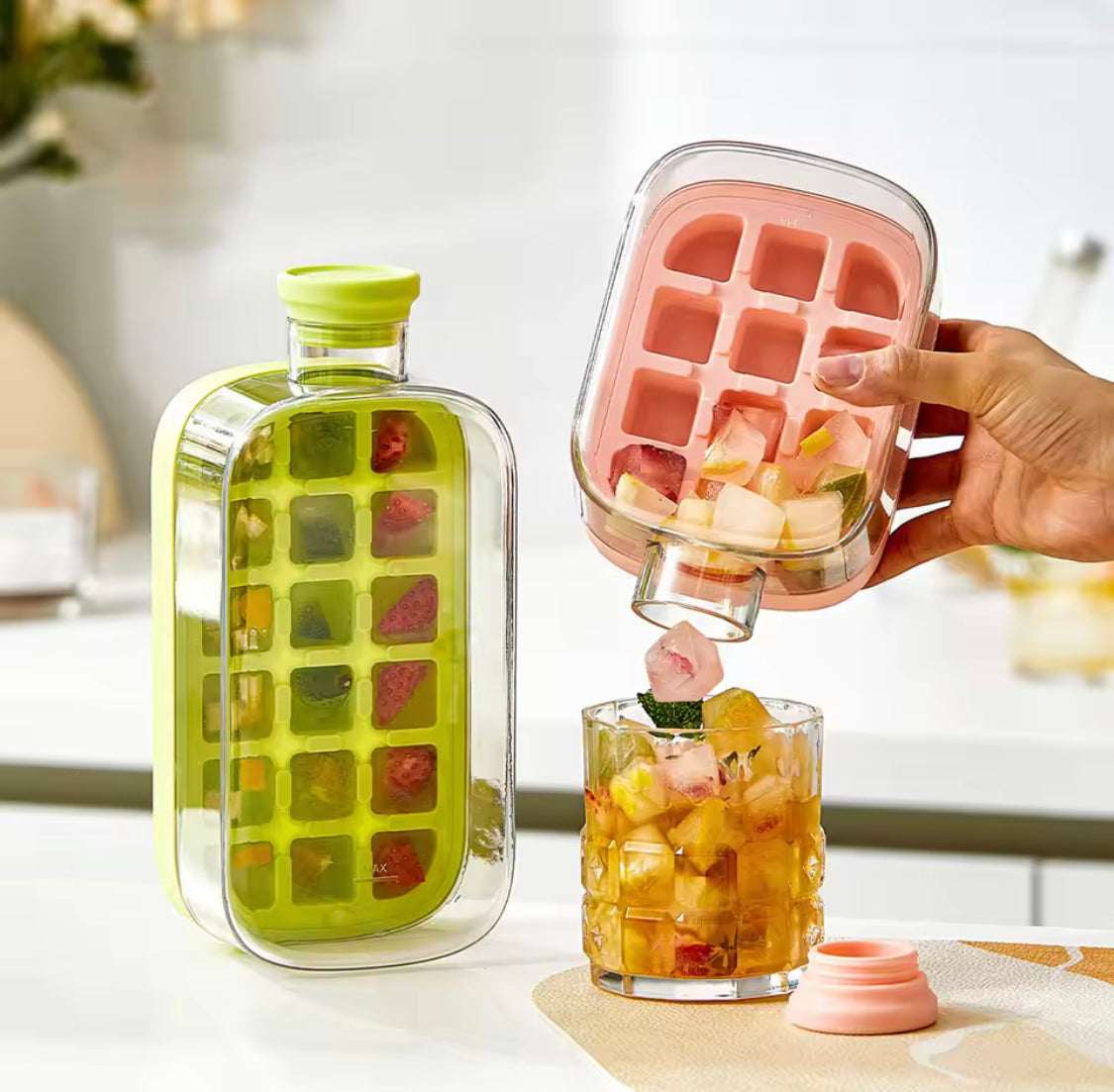 2 In 1 Ice Maker Ice Cube Bottle