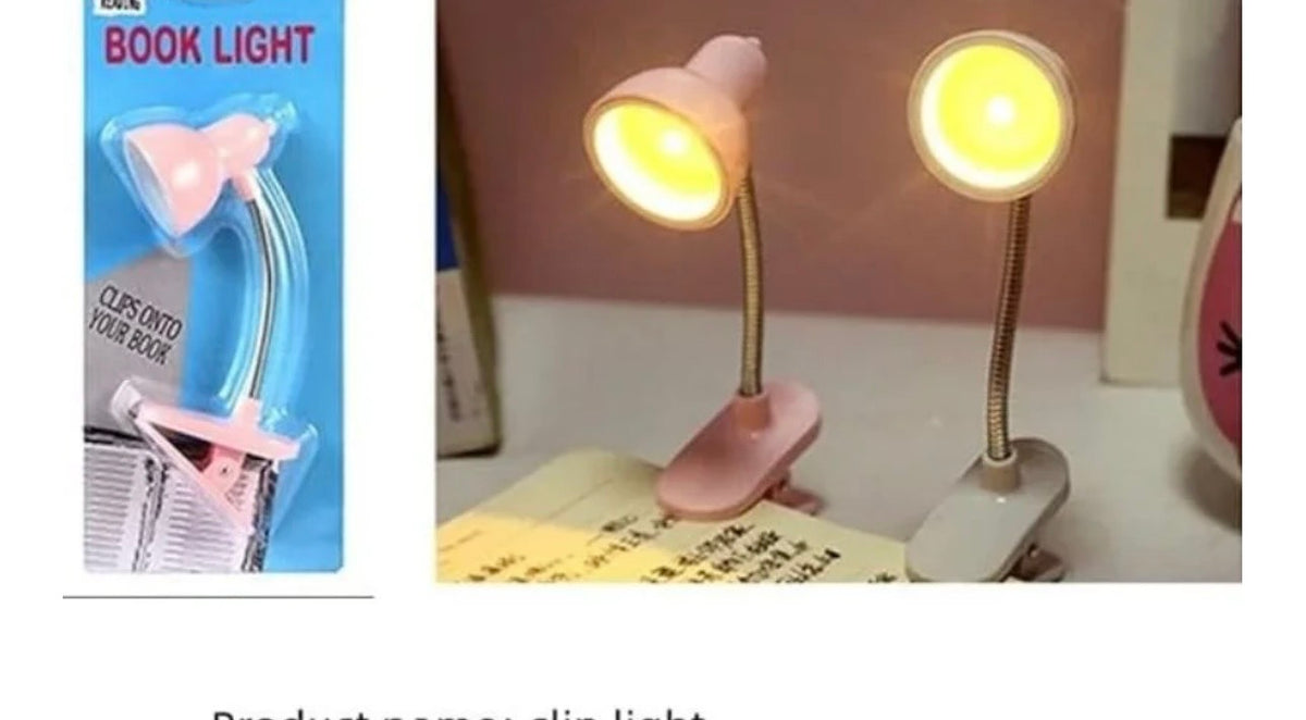 Mini Book Light with Clip | Portable LED Reading Lamp with Eye Protection | Random Color
