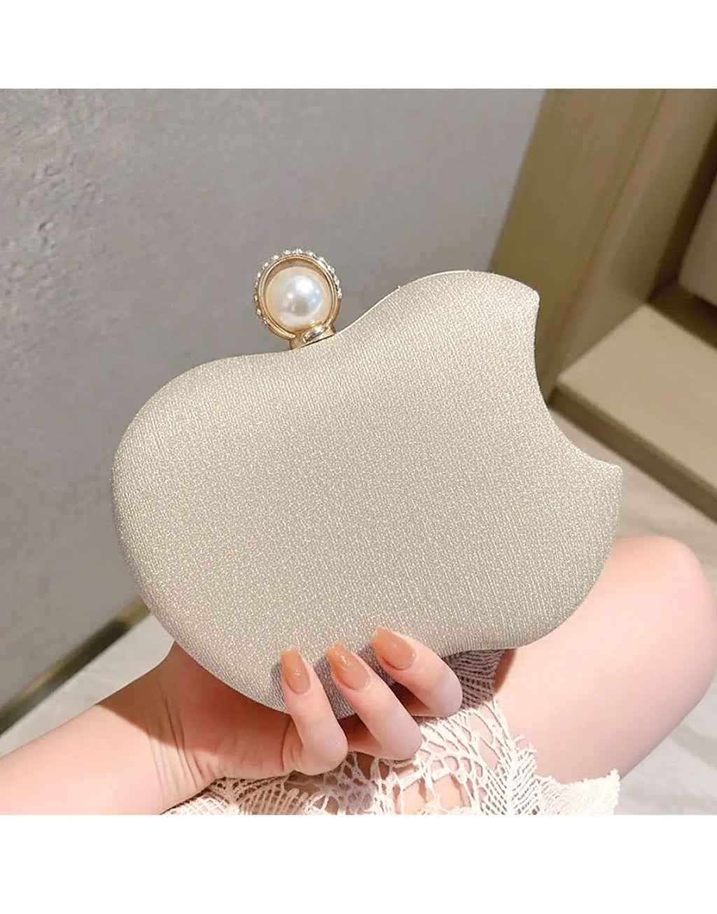 Elegant Apple Shape Fancy Bridal Clutch for Wedding & Parties