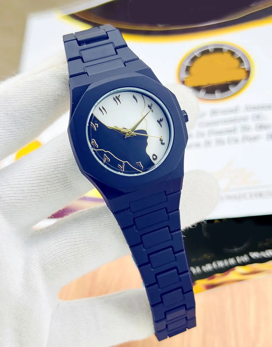 Elegant Arabic Aura Watch for Girls Featuring Durable Fiber Chain