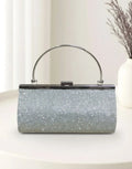 Elegant Party Wear Silver Clutch Purse for Women