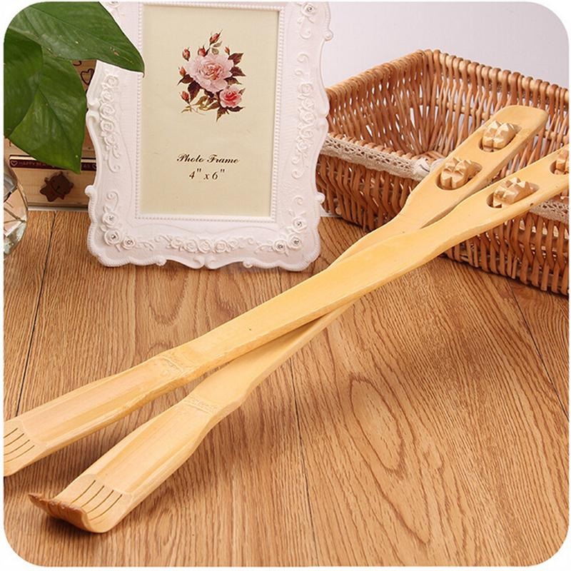 1pc Bamboo Back Scratcher & Massage Roller Stick | Wooden Body Massager for Back, Neck & Full Body Relaxation