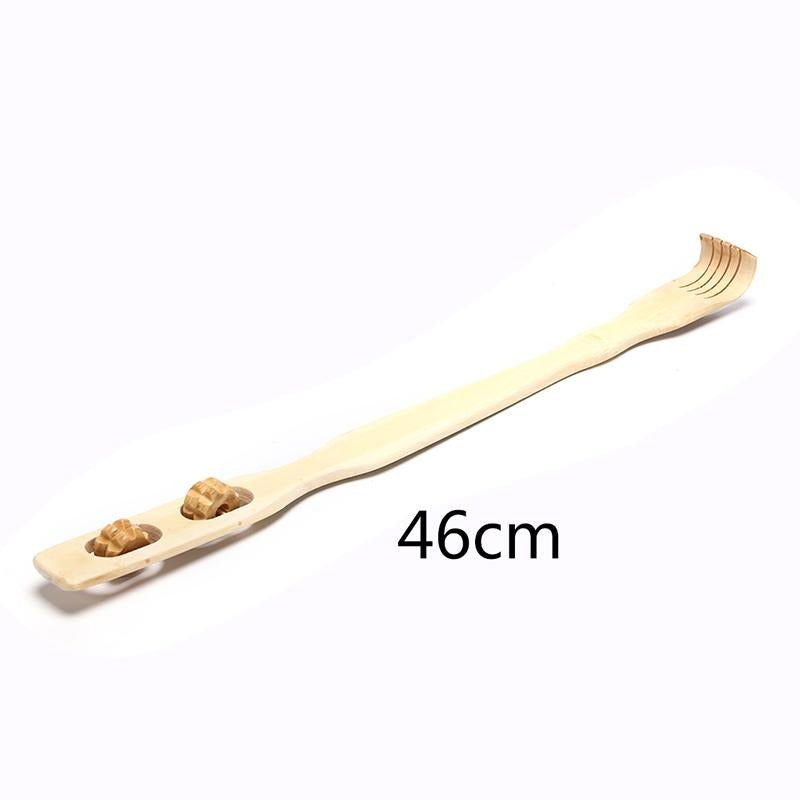 1pc Bamboo Back Scratcher & Massage Roller Stick | Wooden Body Massager for Back, Neck & Full Body Relaxation