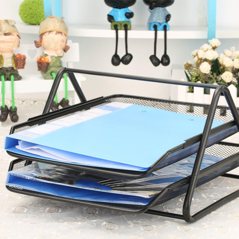 2 Tier Metal Mesh File & Paper Tray Organizer