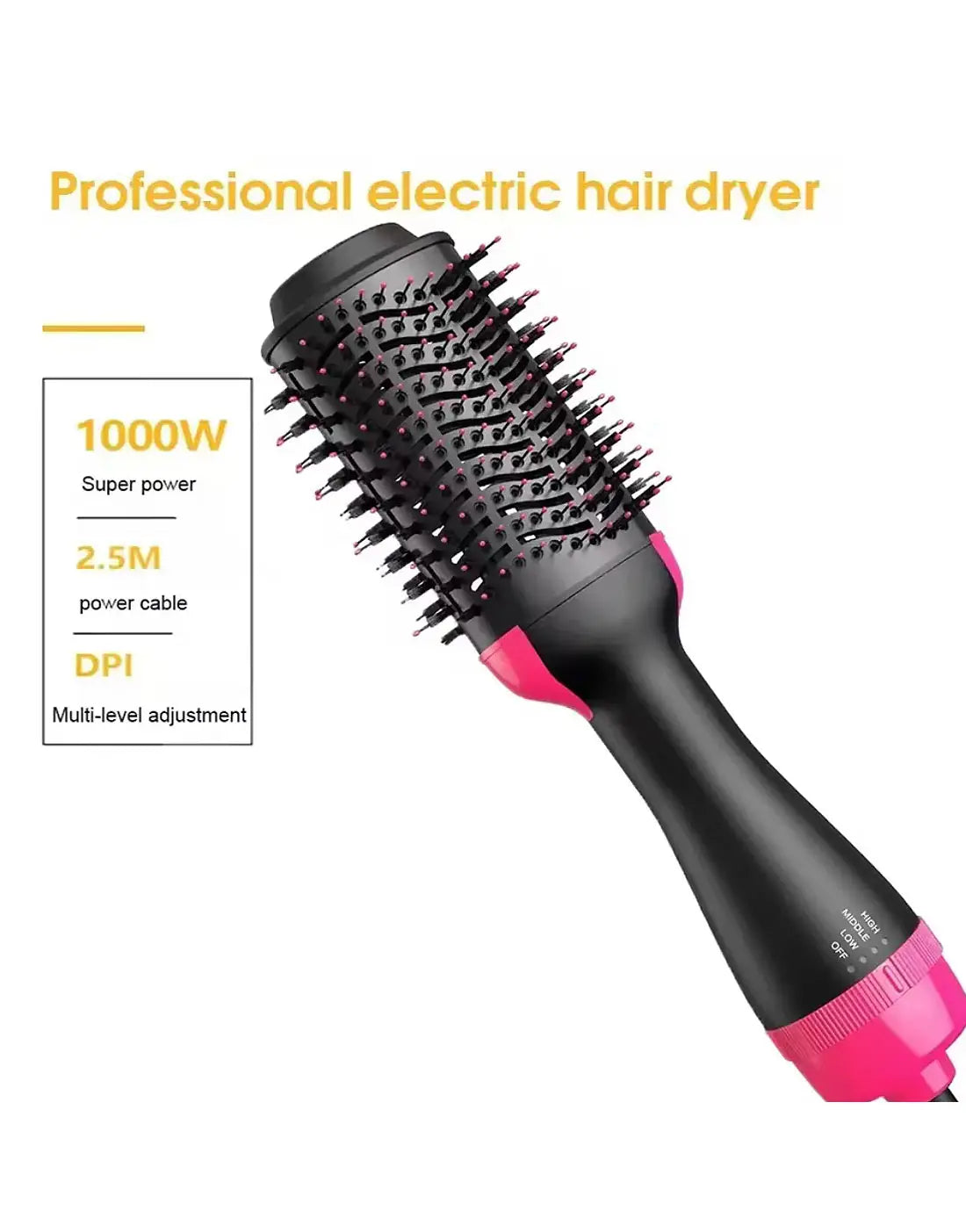 One Step Blow Dryer Brush – Hot Air Hair Dryer, Straightener & Styling Tool