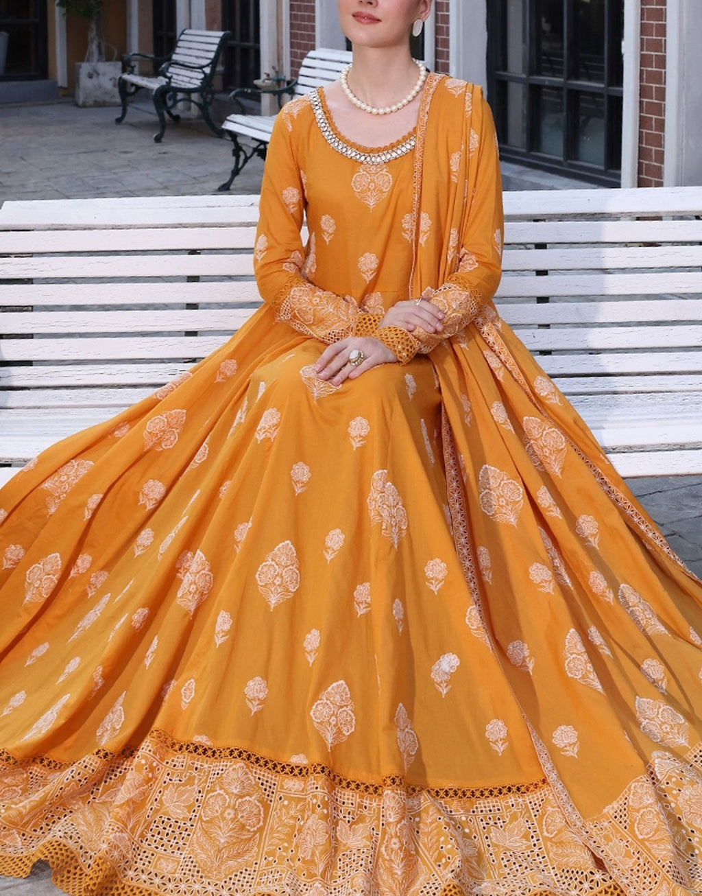 Bareeze Embroidered Air Jet Lawn Dress | Floral Delicacy BNL2496-Yellow