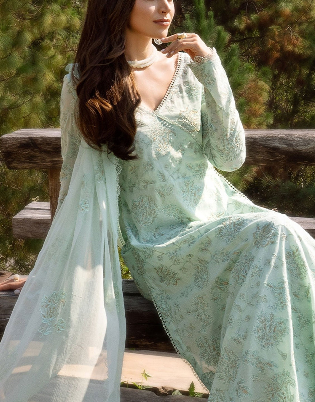 Bareeze Embroidered Air Jet Lawn Dress | Shimmery Flores BNL2342