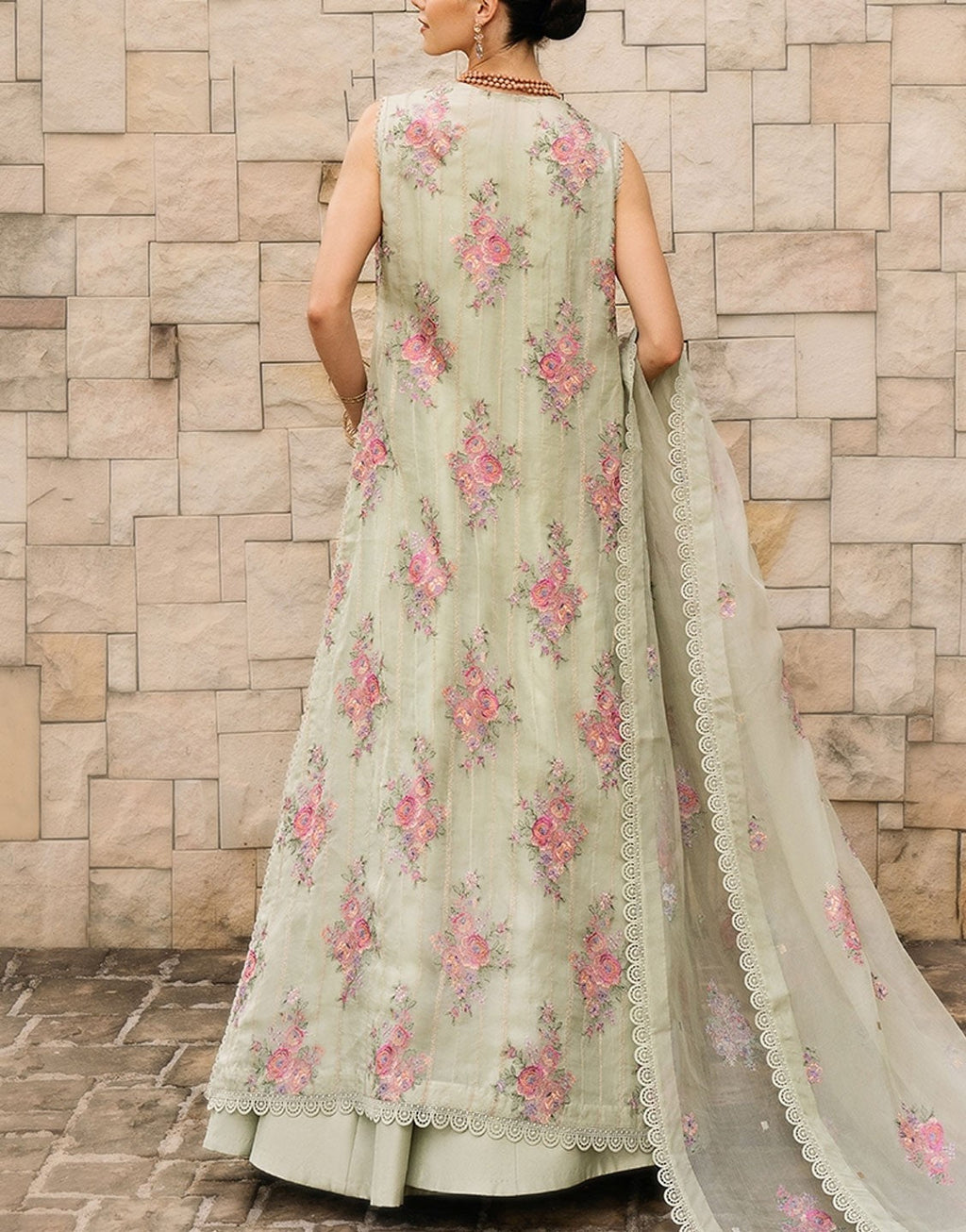 Bareeze Organza Gown Style Party Dress | ESSENCE OF ELEGANCE BNL2423