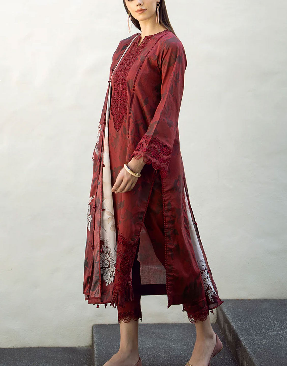 Baroque Unstitched Embroidered Lawn Dress | UF-545