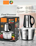 3L Food Processor, Vegetable & Meat Chopper, Qeema Machine – Stainless Steel Bowl 1000W
